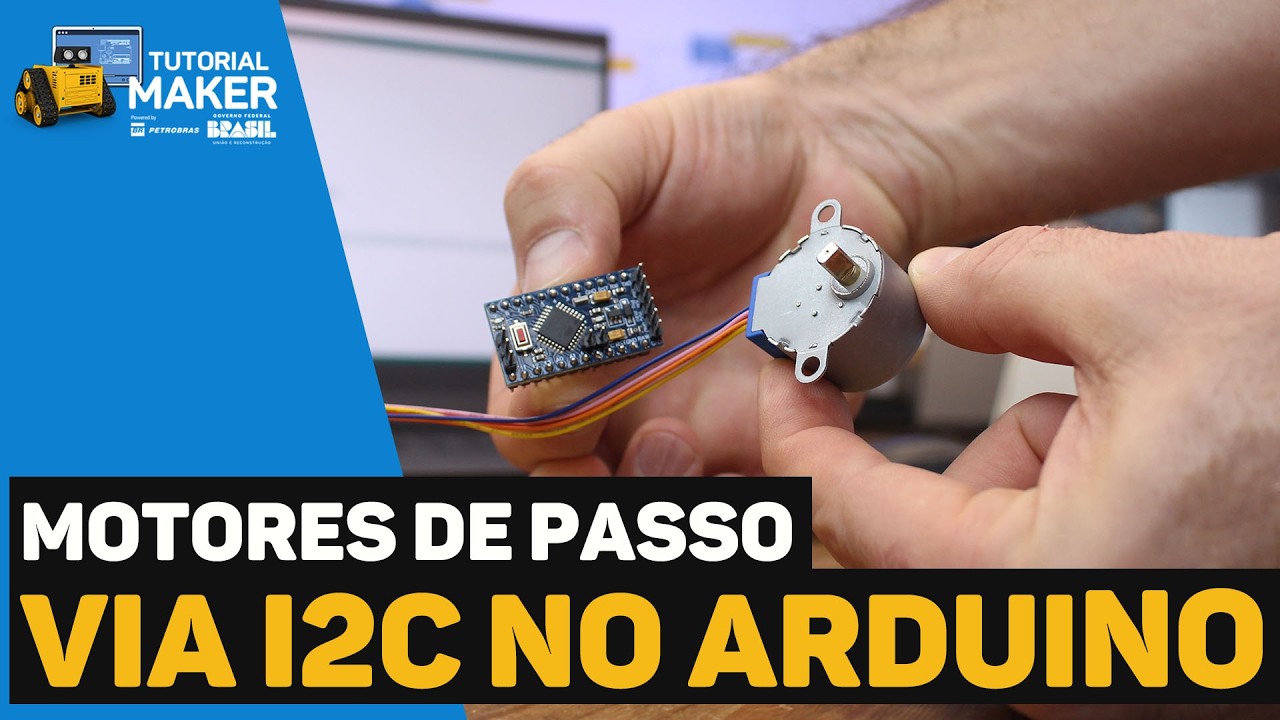 Como Controlar Motores de Passo via I2C no Arduino (Modo Slave) #tutorialmaker