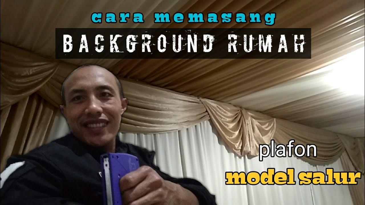 Cara memasang background rumah || dekorasi plafon model salur
