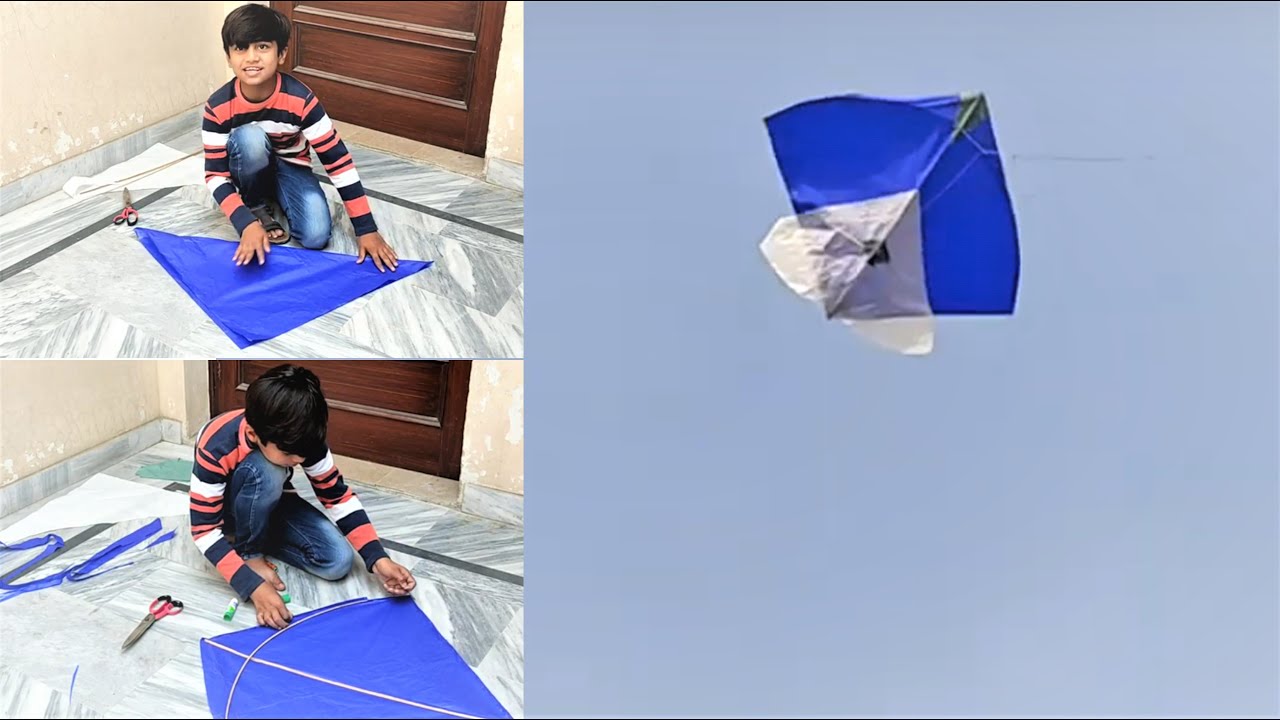 PUBG Pro Gamer kite making & kite flying at home - Mr.Kite