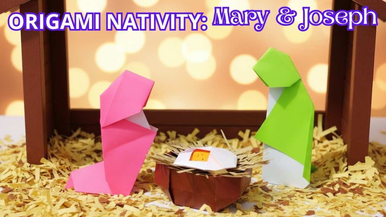 How to Make Origami Nativity Scene - MARY and JOSEPH #howtomake #christmas #nativity