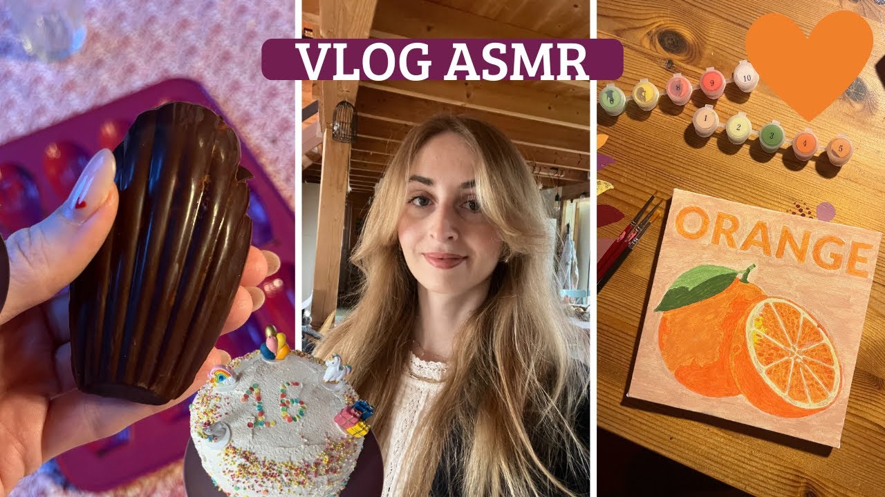 ASMR | Vlog déménagement, pâtisserie, lecture et peinture 🧸🤍