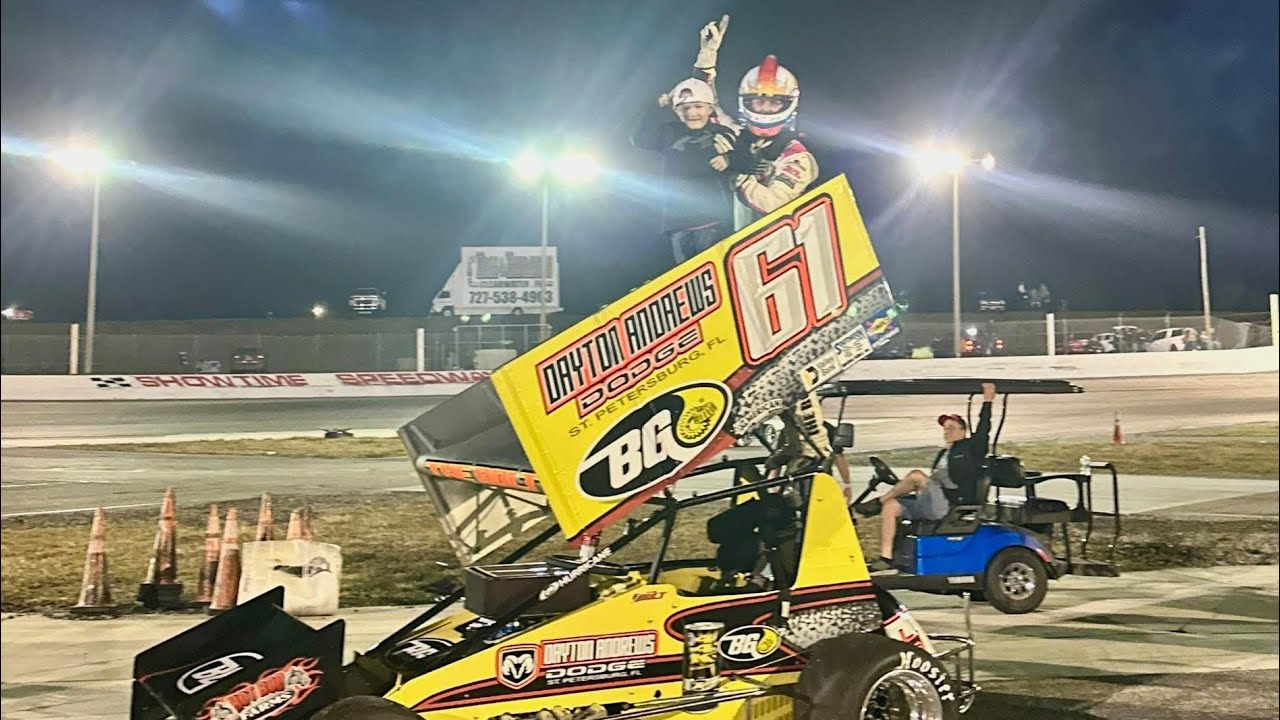 Colton Bettis Win POV| Dave Steele Championship Winged Feature #1 | Showtime Speedway | 2/21/26