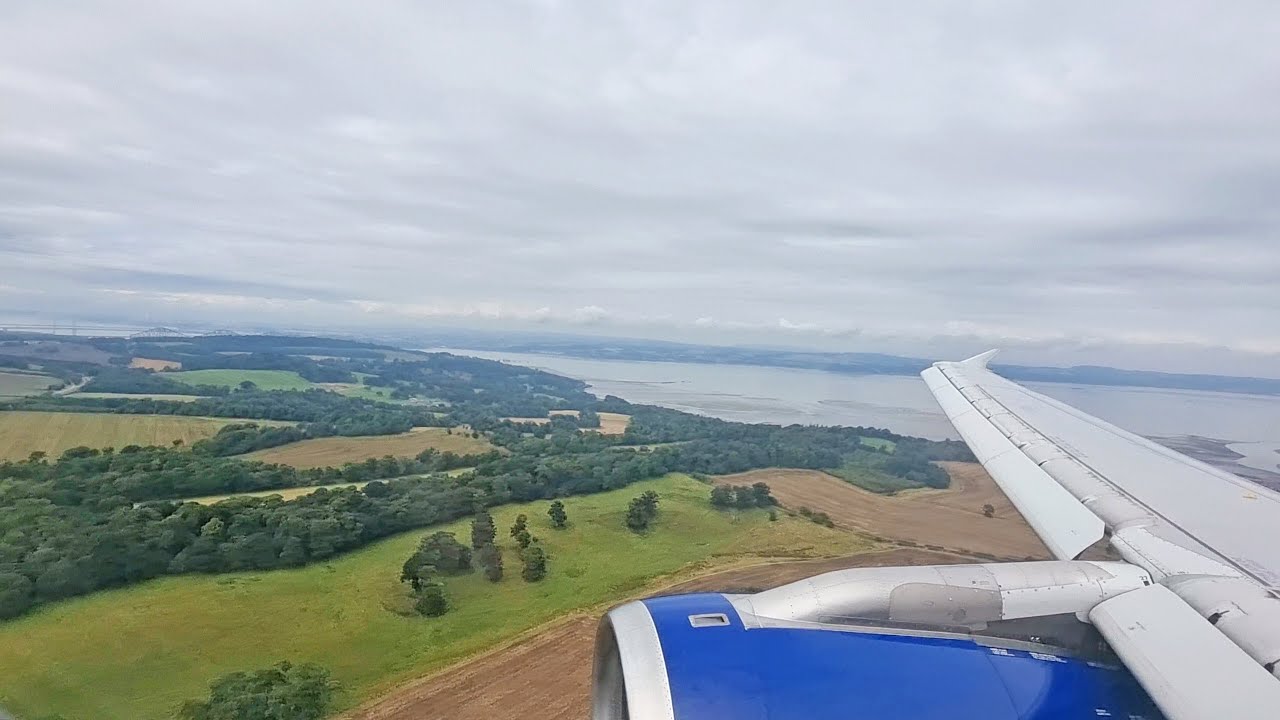 British Airways A320 G-GATK Landing at Edinburgh Airport