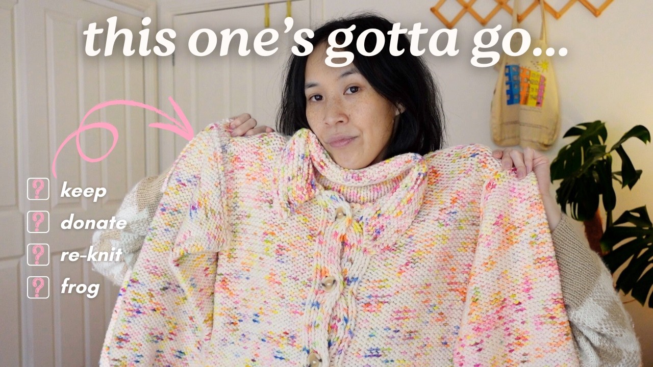 Decluttering All Of My Knits, What I'll Donate, Frog,  Re-Knit And Keep And Organizing All My Knits