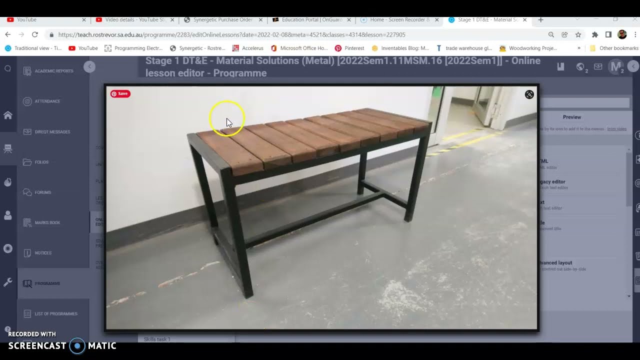 Modelling a Metal frame bench in Fusion 360 (Video 1)