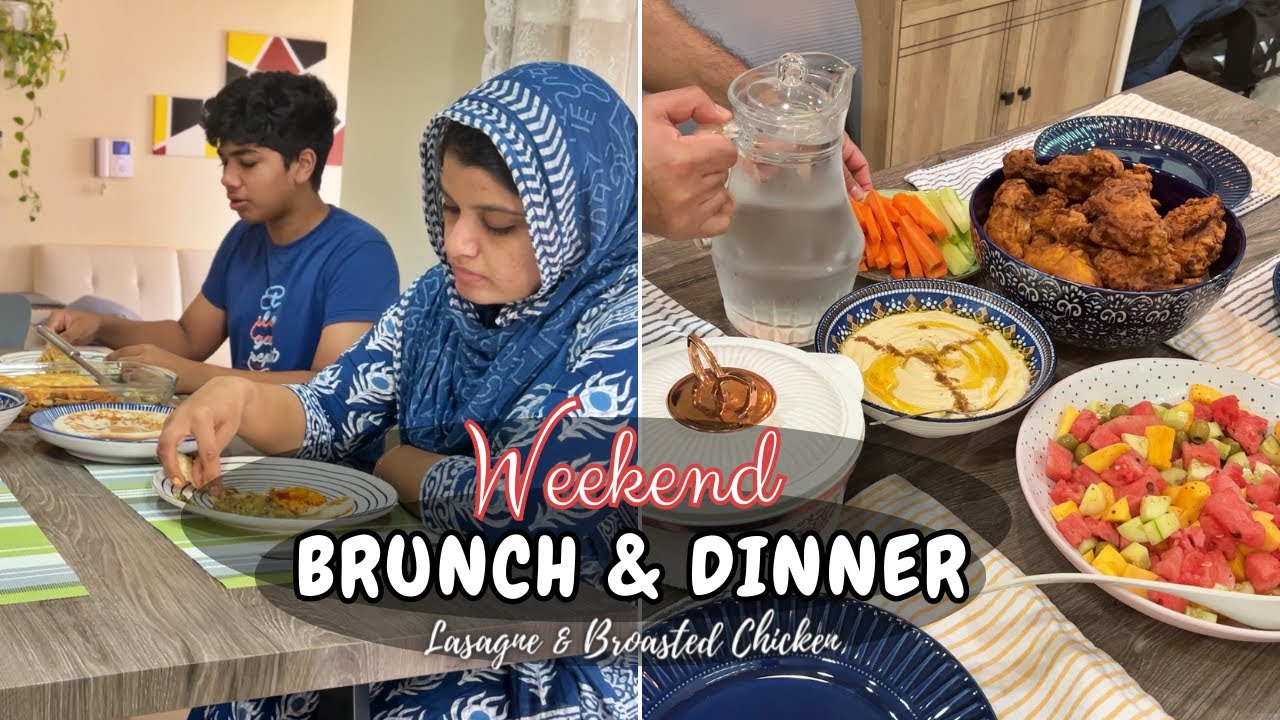 Lasagne for Brunch & Broasted Chicken for Dinner with Family