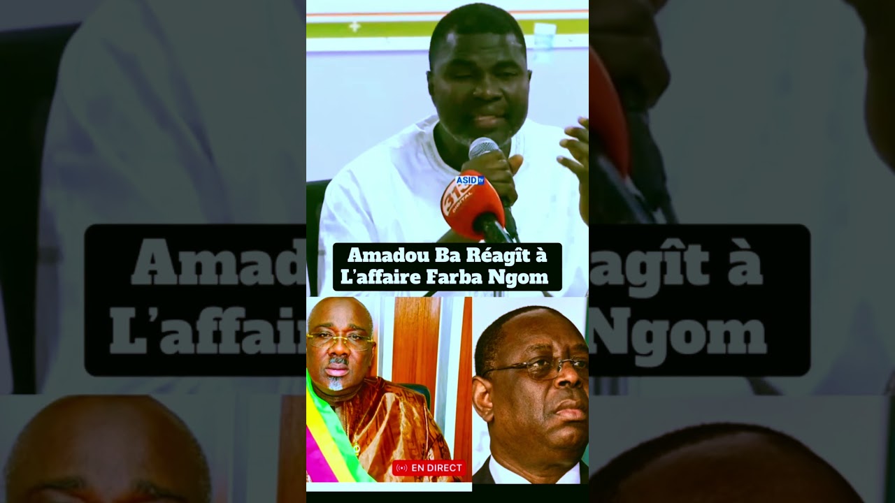 Amadou Ba r&eacute;agit &agrave; l'affaire de Farba Ngom. #ousmanesonko #farbangom