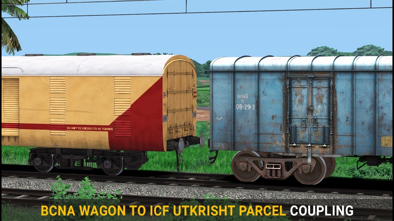 ICF Utkrisht Parcel Coupling on BCNA Goods | Train Simulator | Parcel Coupling | Rail Road Games
