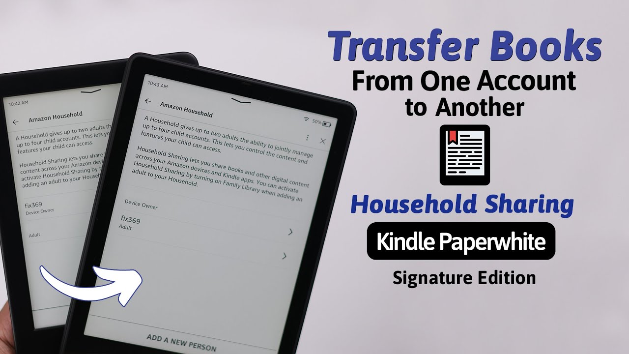 Kindle Paperwhite SE: How to Transfer Books From One Account to Another!