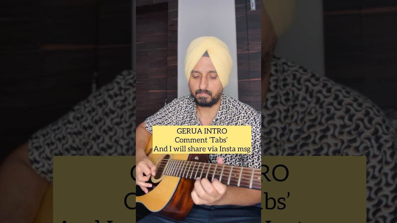 Gerua Intro | SRK | Guitar tutorial by Sanmeet Bagga