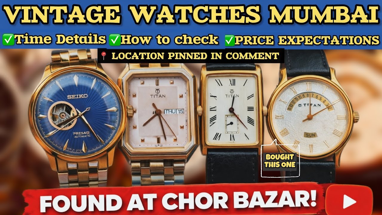Chor Bazaar Mumbai Watch Hunt 🔥 Vintage Seiko, Titan & Rare Finds Under ₹2000!