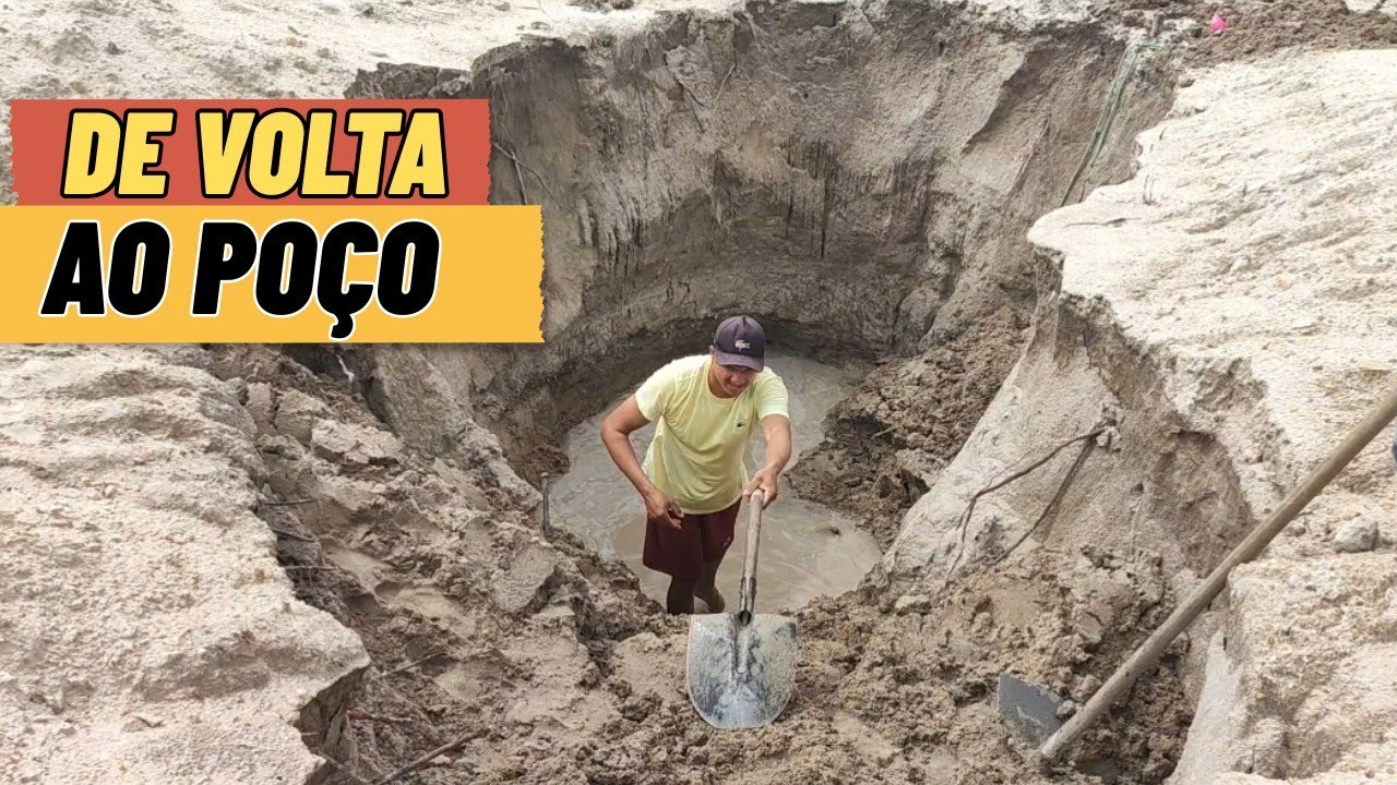 De volta ao poço, tá minando muita água da chuva 