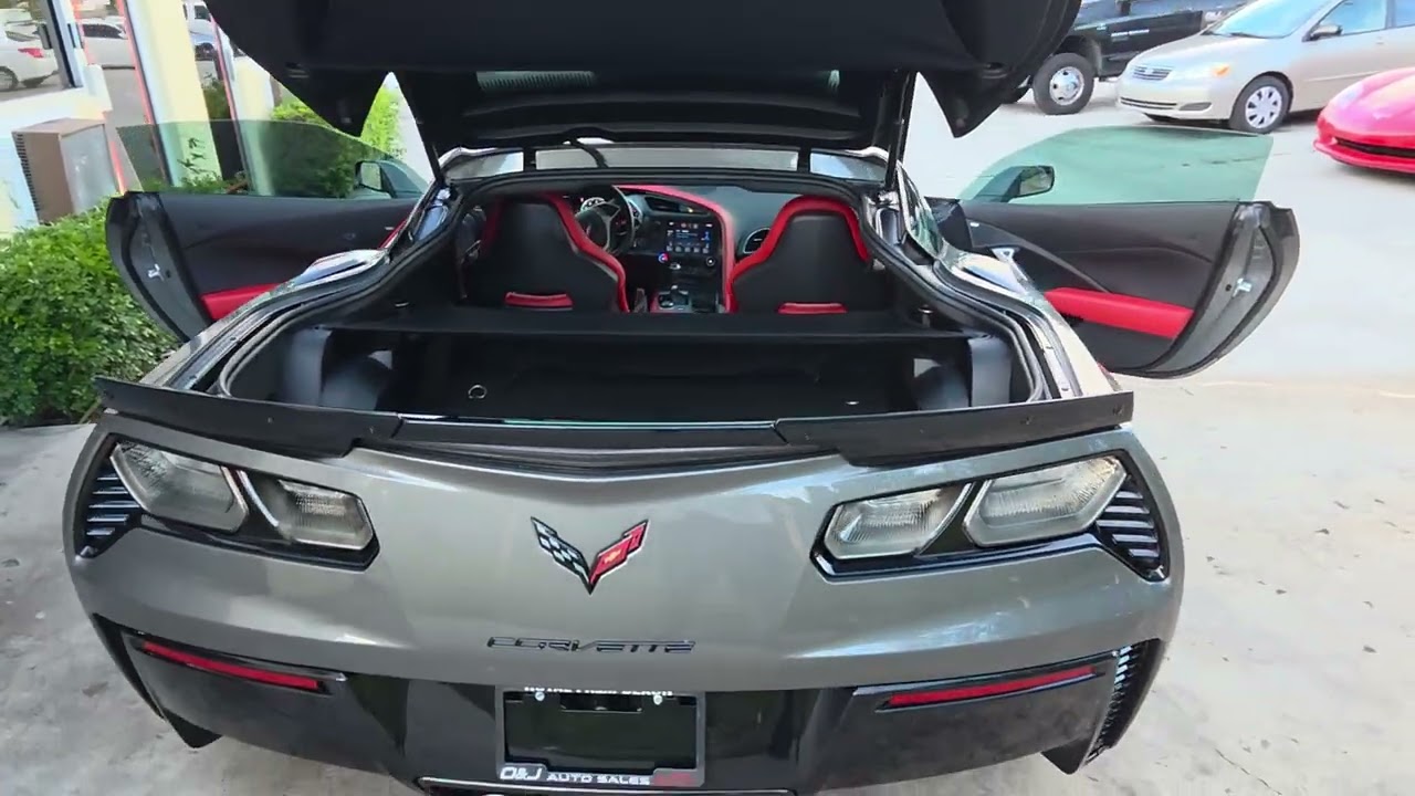 For sale 2015 Corvette Zo6 2LZ Coupe 10k Miles Shark gray with Adrenaline Red Interior $69,995