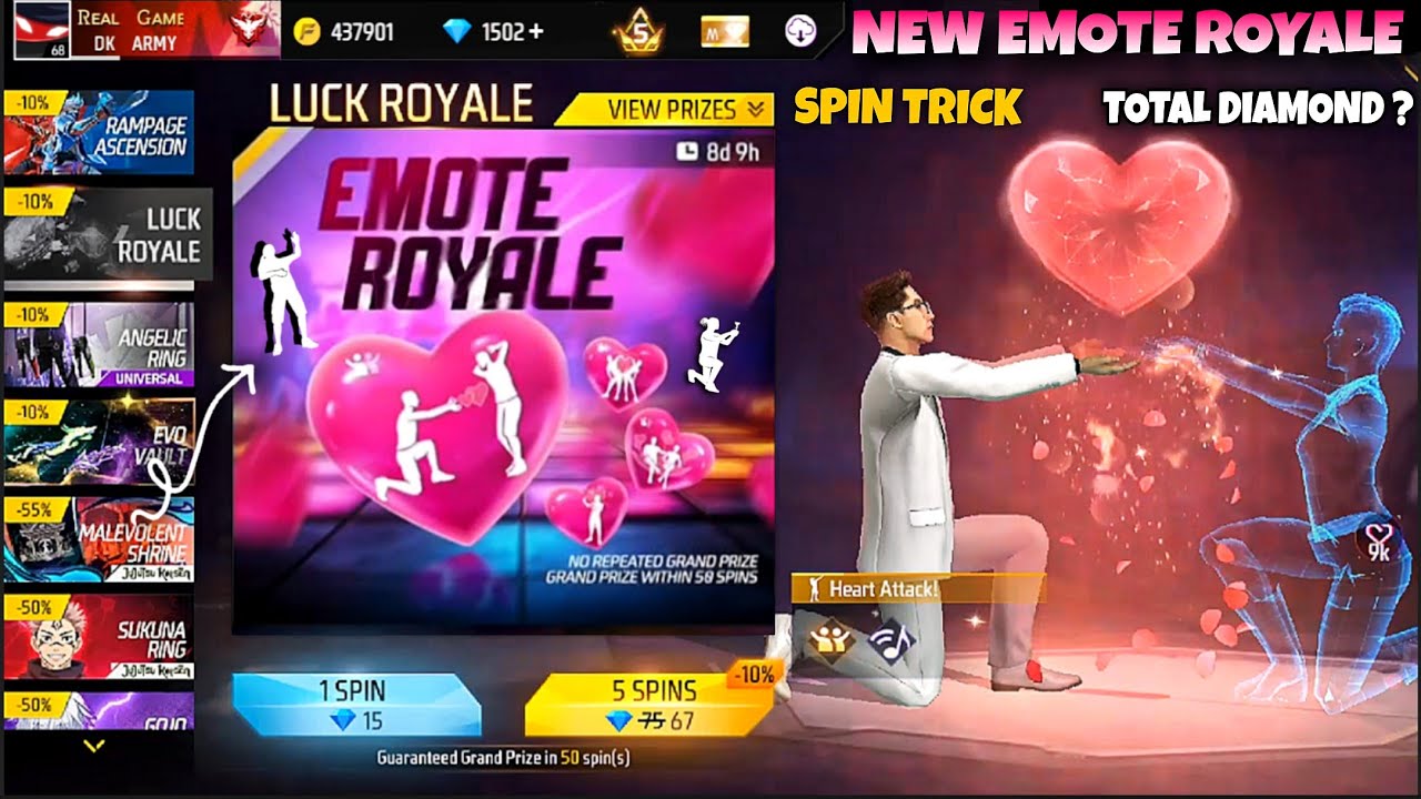 Valentine's Emote Royale Event Free Fire 🤯🔥 | Magic Cube Store Update | free fire new event 