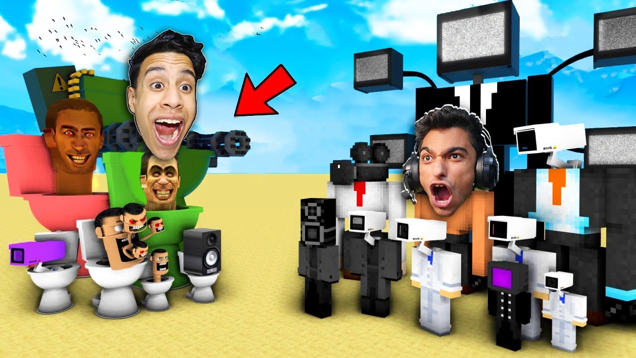 اقوي حرب ضد عبده ماندو جيش رأس التلفاز ضد جيش الحمامات شتبي دوب في ماين كرافت .!! 🔥😱 | Garry's Mod