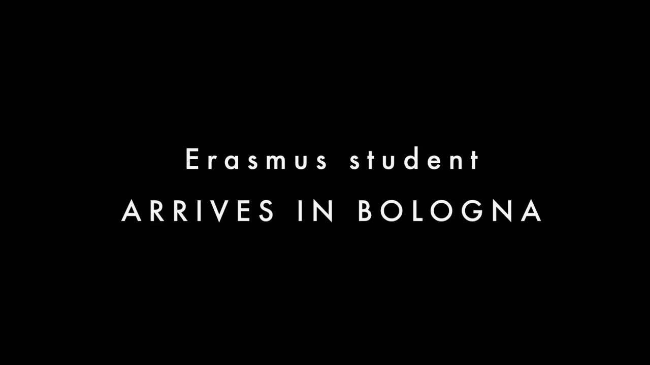 Erasmus student arrives in Bologna....
