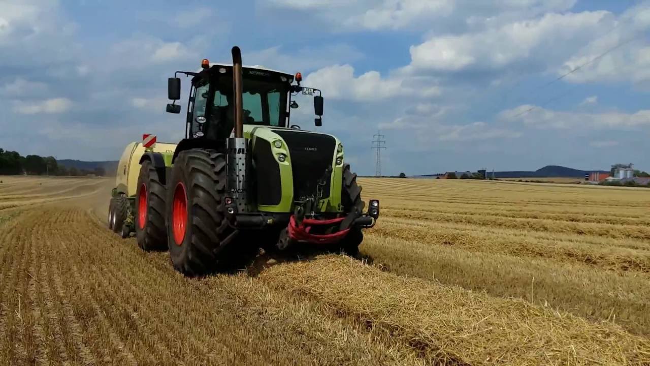 Stroh 2016 | Sound | Claas XERION 4500 VC + Highspeed KRONE BigPack 1270XC Multibale | Hof Löffeld