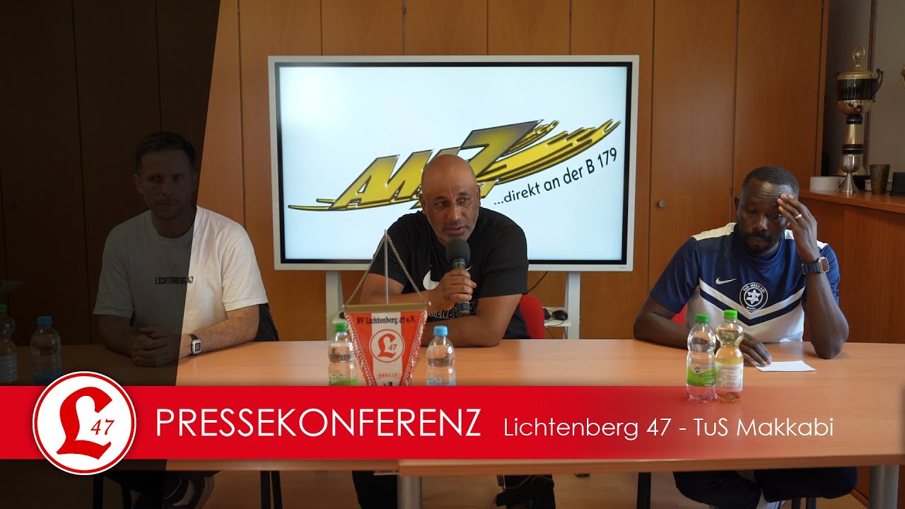 Pressekonferenz nach dem Spiel Lichtenberg 47 - TuS Makkabi