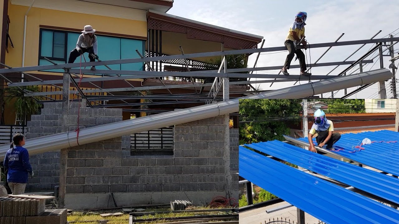การมุงหลังคาบ้าน สร้างบ้านราคาประหยัด ตอนที่3
