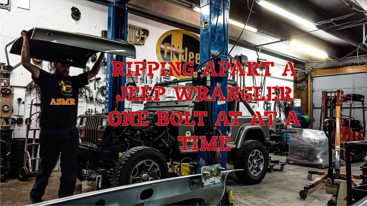 YJ Jeep Wrangler Sahara Complete Teardown, How to Remove Everything!
