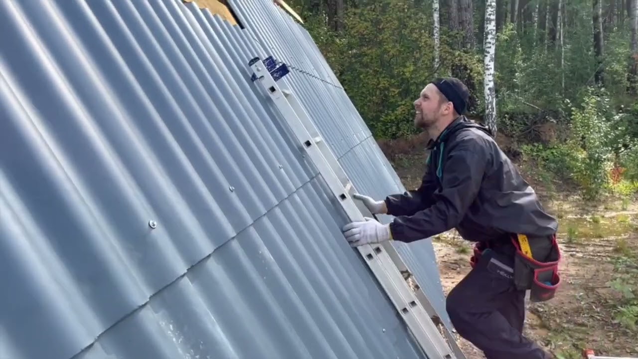 Фиброчерепица ТИСМА для каркасного дома А-фрейм @r-molodost #строительство #стройка #кровля #тисма