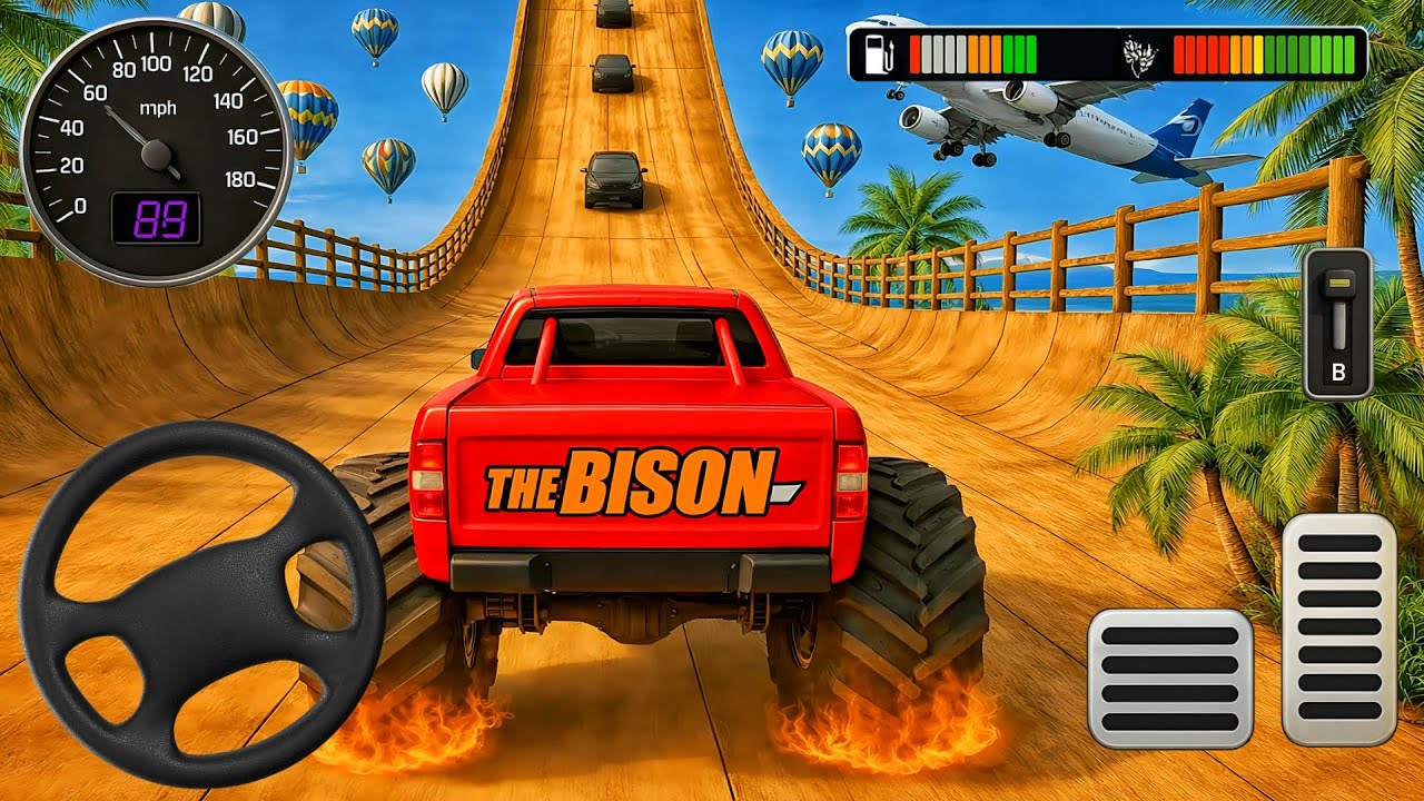 Extreme Monster Truck Stunt Car Simulator – Mega Ramp Race 3D Challenge – Android Gameplay 2026