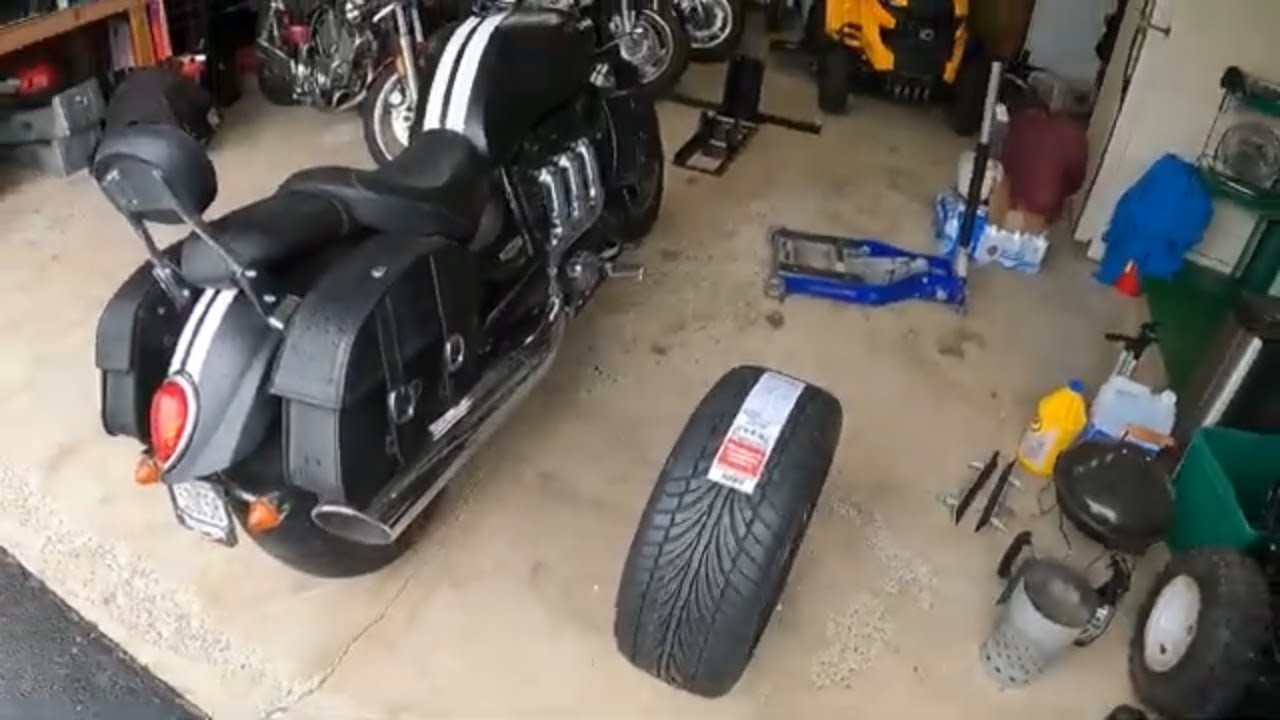 A CAR TIRE ON THE ROCKET 3 ROADSTER?!