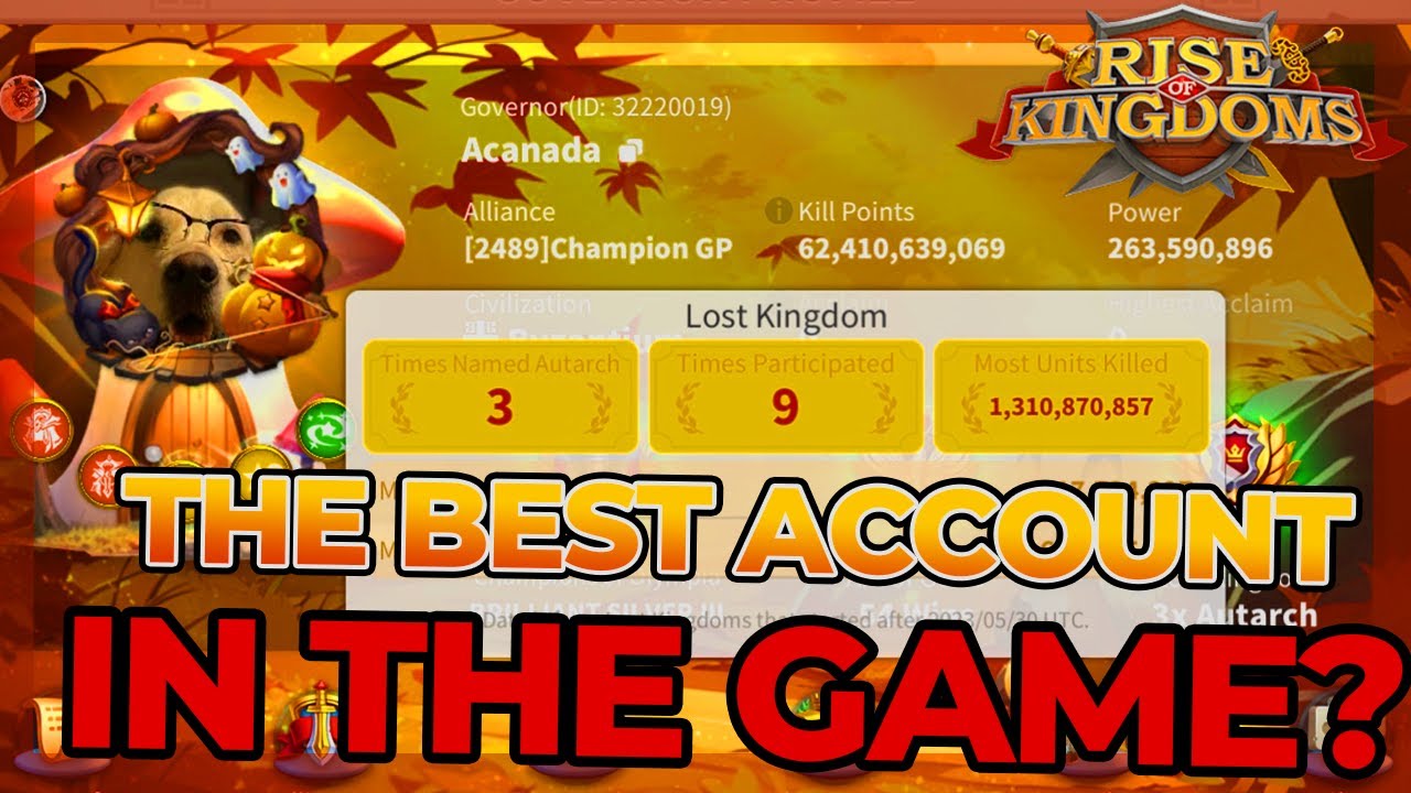 Reviewing THIS INSANE KRAKEN ACCOUNT! Acanada Account Review! Rise of Kingdoms