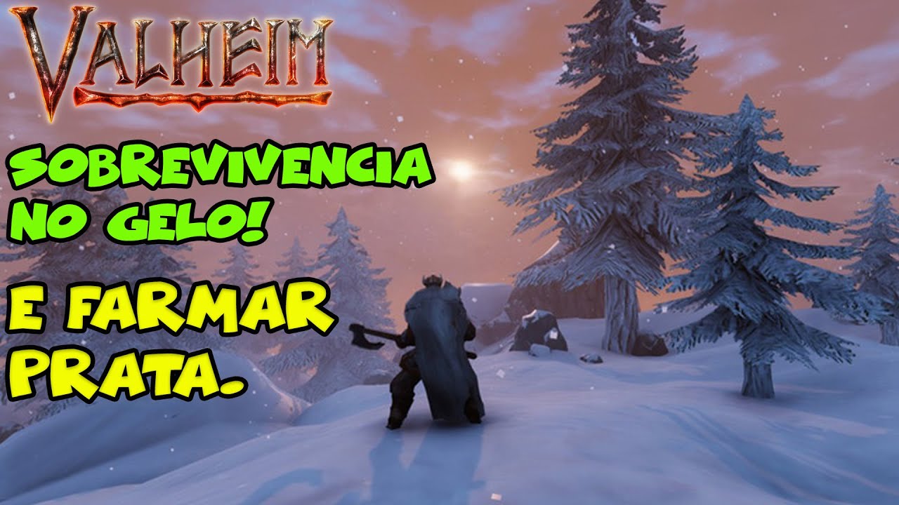 VALHEIM - Como Sobreviver no Gelo/Montanha, e Farmar Prata, Obsidiana etc.