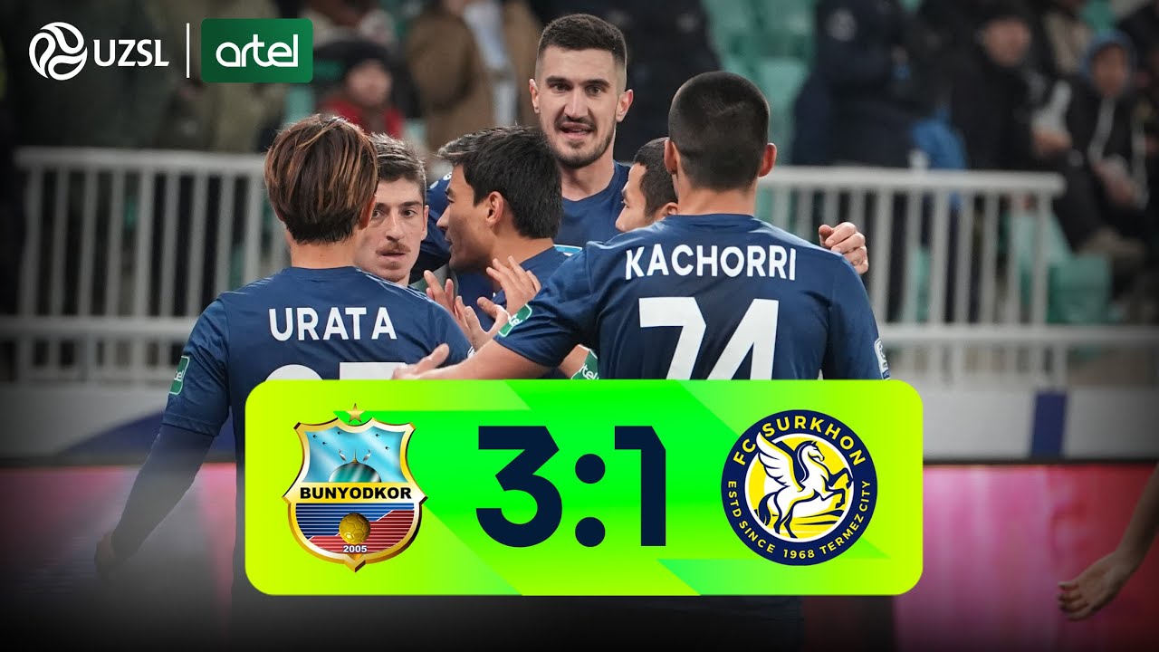 Superliga 3-tur. Bunyodkor - Surxon bahsida kiritilgan gollar va xavfli vaziyatlar (Highlights)