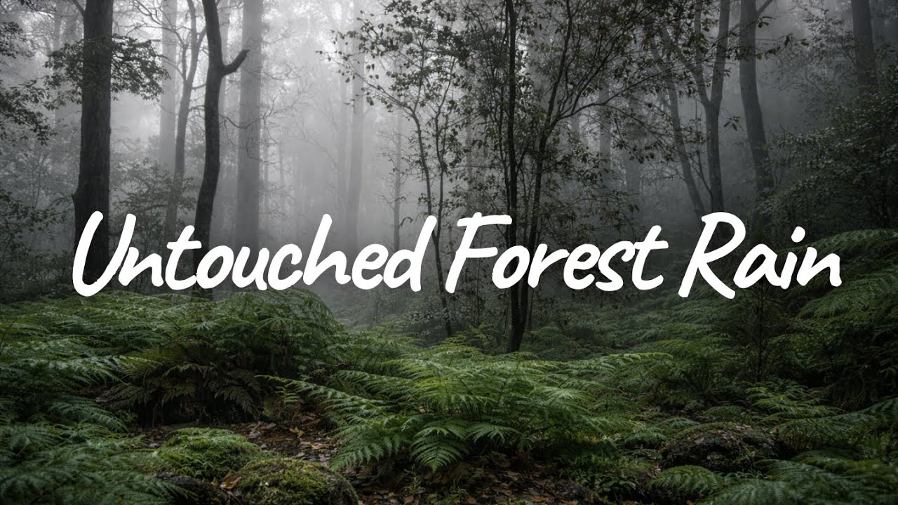 Untouched Forest Rain • Stress Relief, Study & Sleep | Relaxing Rain & Pure Peace (No Talking)