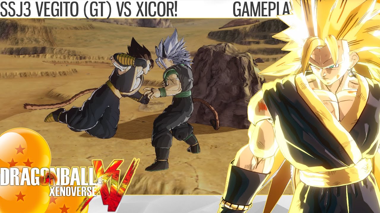 Dragon Ball Xenoverse - SSJ3 Vegito (GT) vs Xicor! (Gameplay)