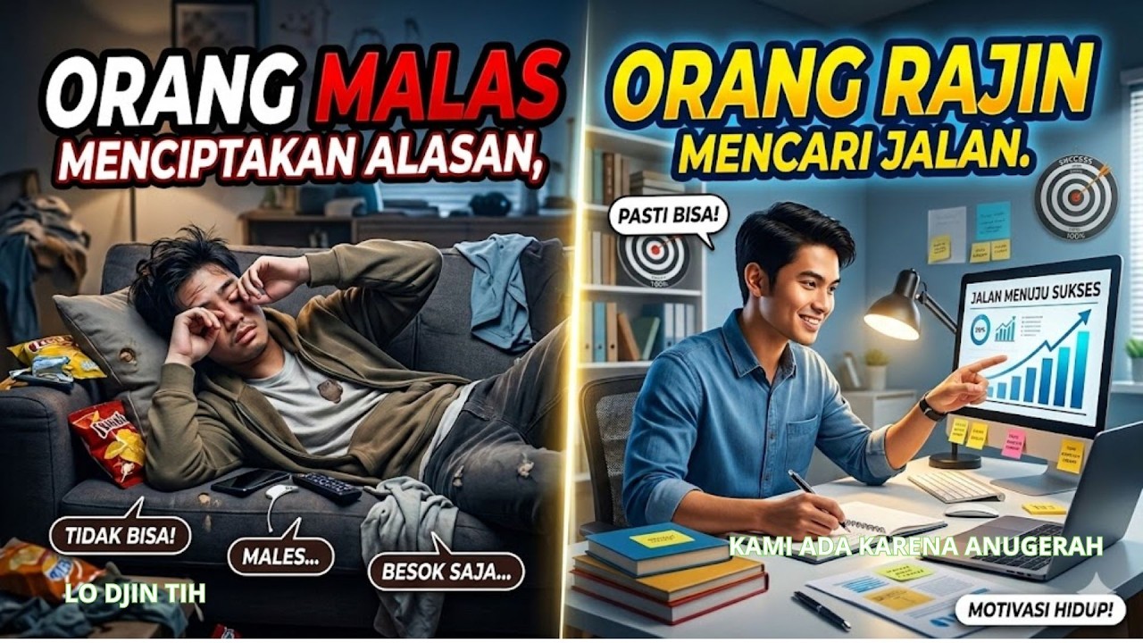 ORANG MALAS MENCIPTAKAN ALASAN, ORANG RAJIN MENCARI JALAN.