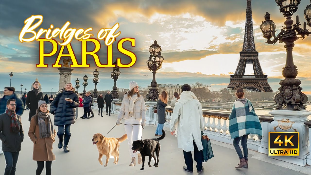 Sunny Afternoon Walk Along the Seine 🌞 |  Crossing Paris’s Most Beautiful Bridges | (4K)