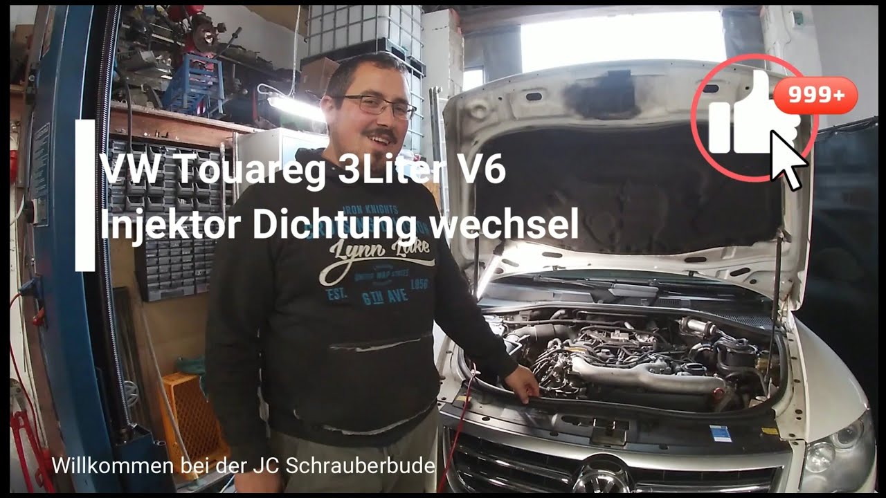 Wir wechseln von einem VW Touareg 7L 3 Liter V6 die Injektor Kupferdichtringe