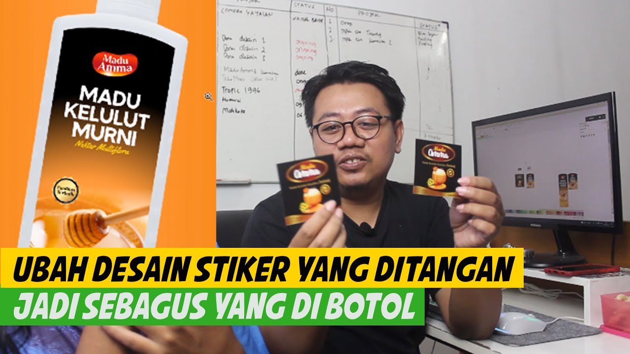 MEMBUAT LOGO DAN DESAIN LABEL MADU DARI KALIMANTAN