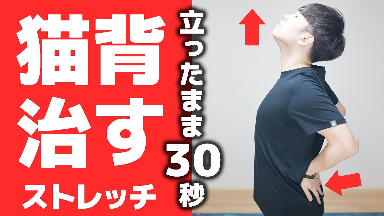 世界一簡単な「猫背」を治す方法【30秒ストレッチ講座】 