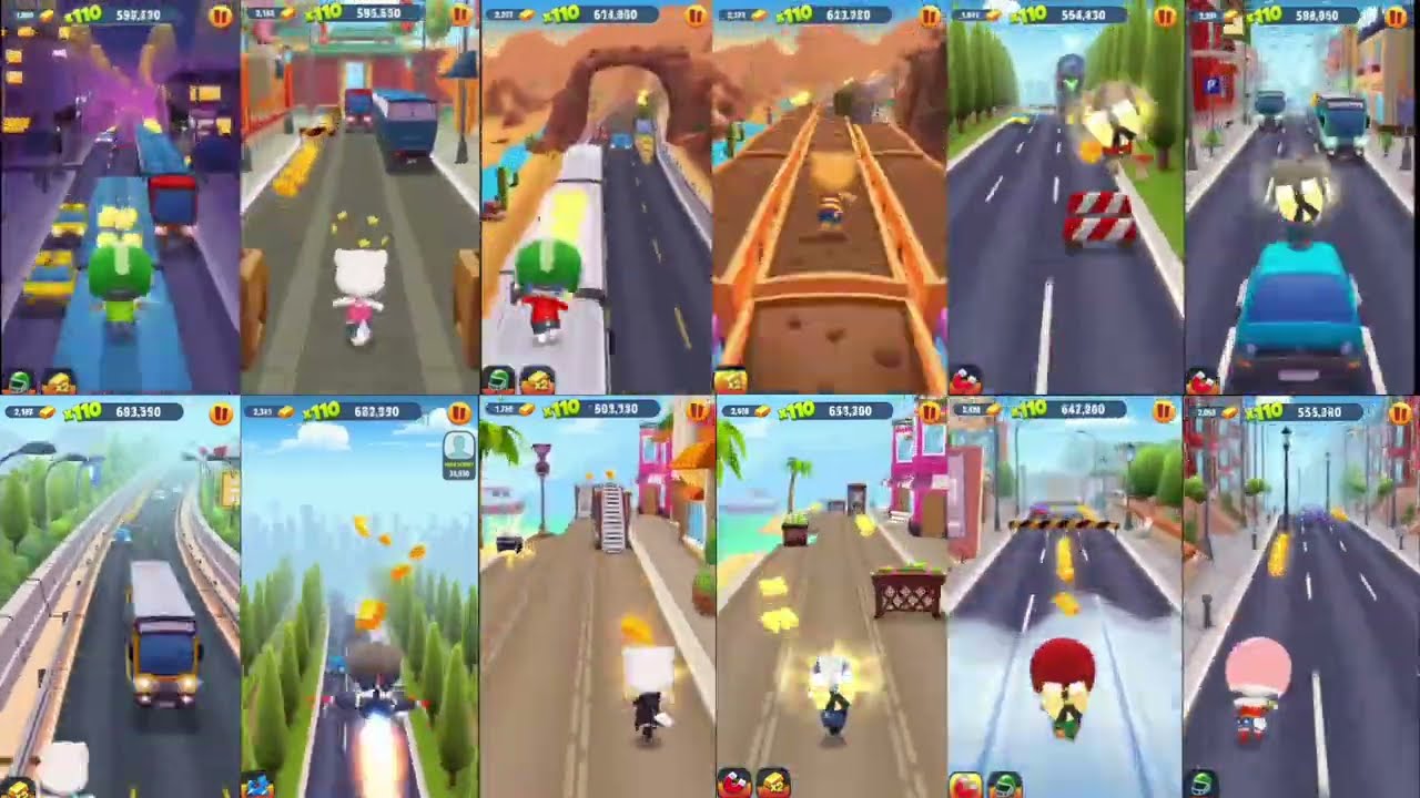 Talking Tom Gold Run All 12 Characters ฉลองครบ 500 ซับ ( 500 Subscribe )