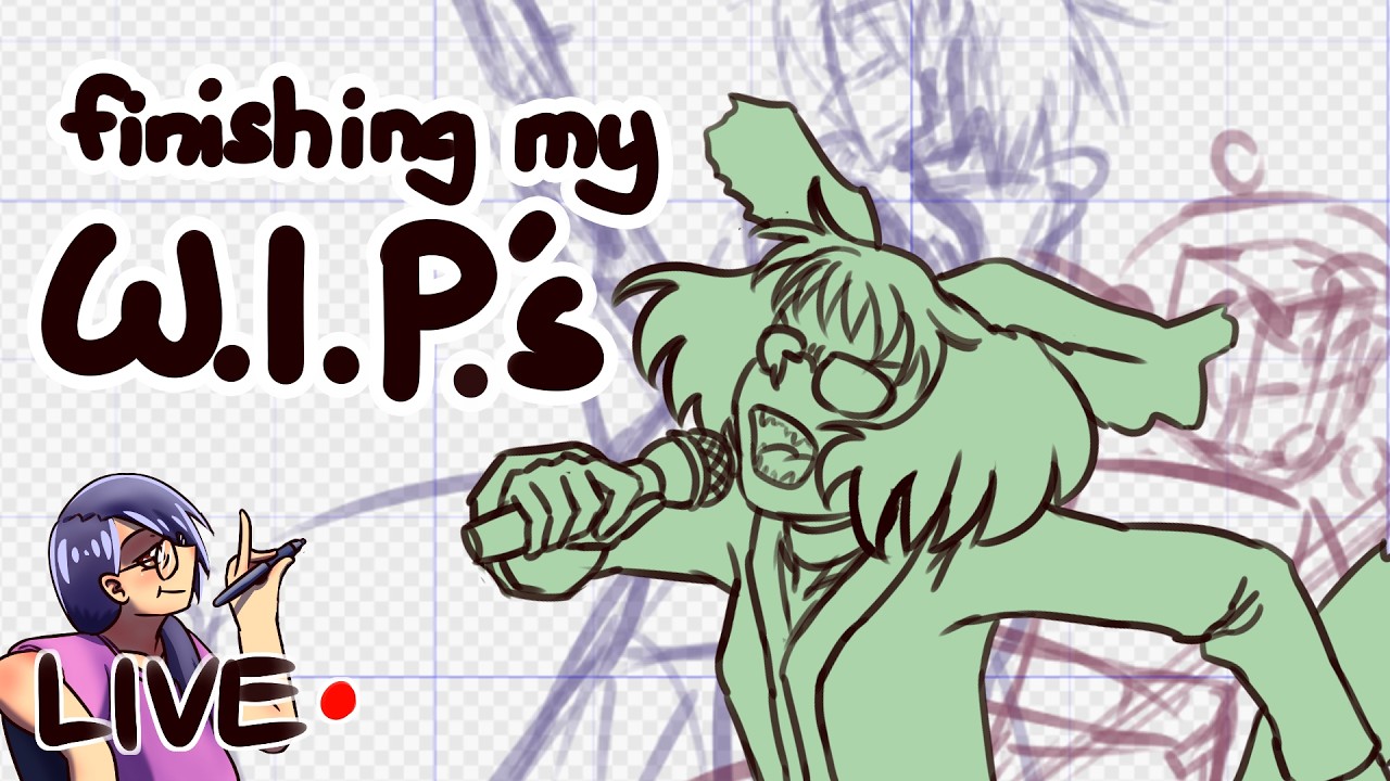 Working on a commission, then completing WIPs from previous request streams [2026.02.11]