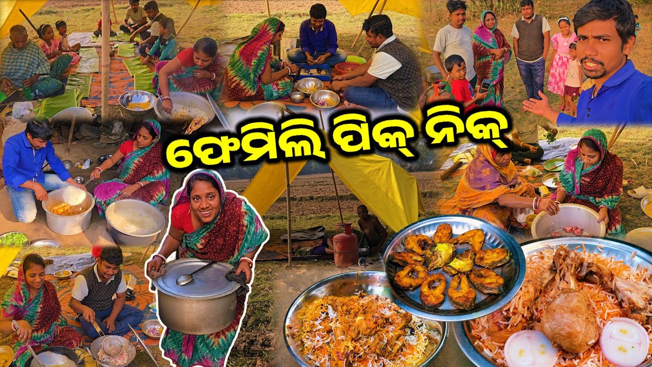 ଡିସେମ୍ବର 31 ଫେମିଲି Picnic ମାଛ ଝୋଳ କୁ ଚିକେନ ବିରିୟାନୀ || Odia Family Vlog || Tapan Sanju Family Vlog
