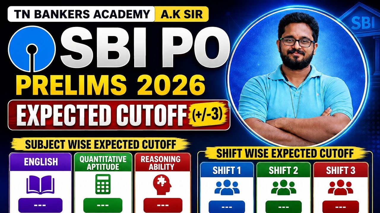 SBI PO Prelims 2026 Expected Cutoff 🎯