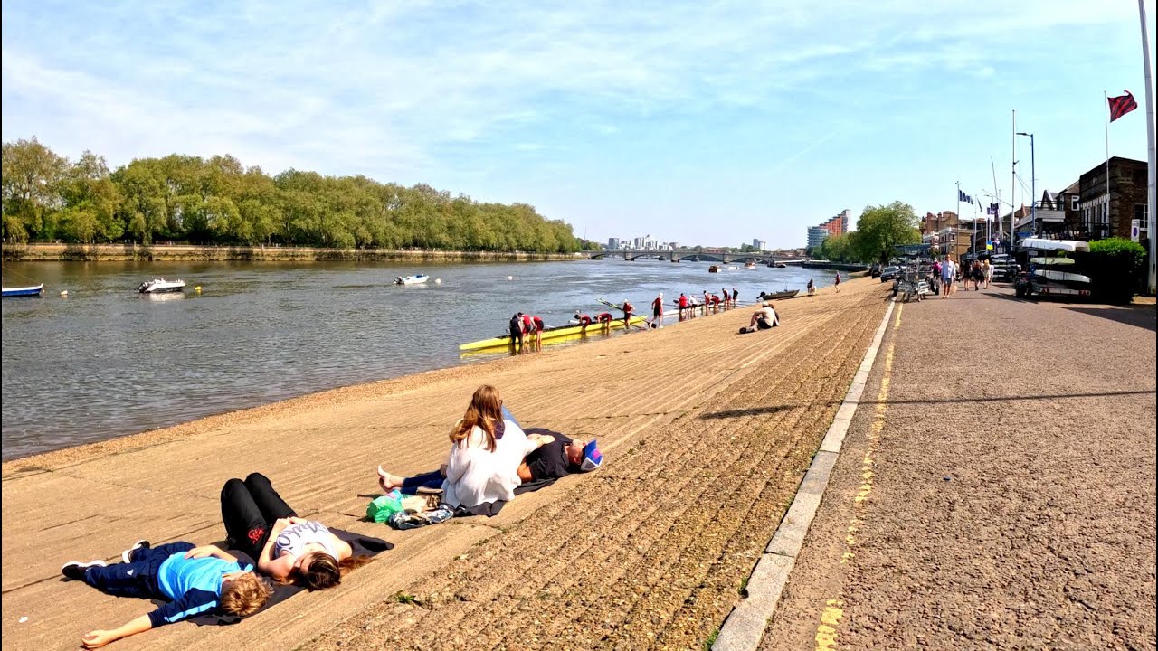 London Walking Tour | Walk Along River Thames to Putney Embankment 4K