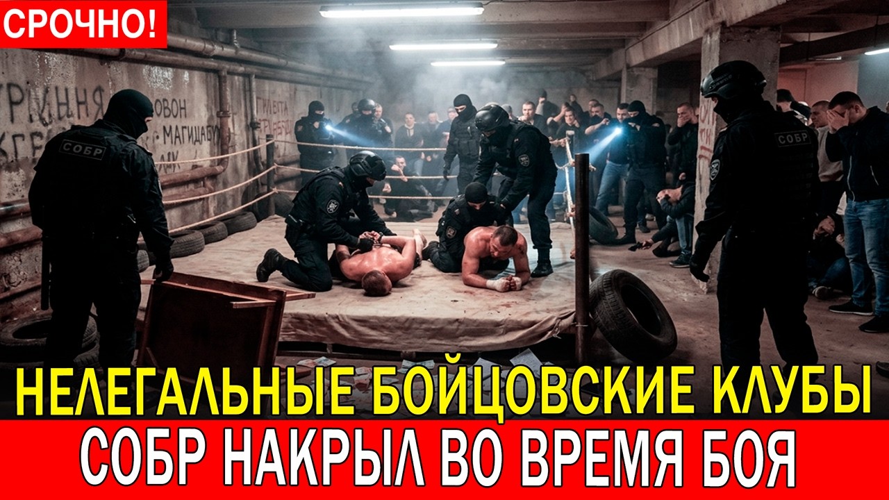 НЕЛЕГАЛЬНЫЕ БОЙЦОВСКИЕ КЛУБЫ В ПОДВАЛАХ МОСКВЫ Ставки в миллионы  СОБР накрыл во время боя