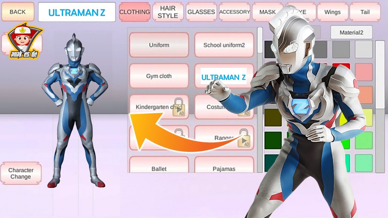 Ada Karakter Baru ULTRAMAN Z di Sakura School Simulator  #sakuraschoolsimulator  @Anak eS De