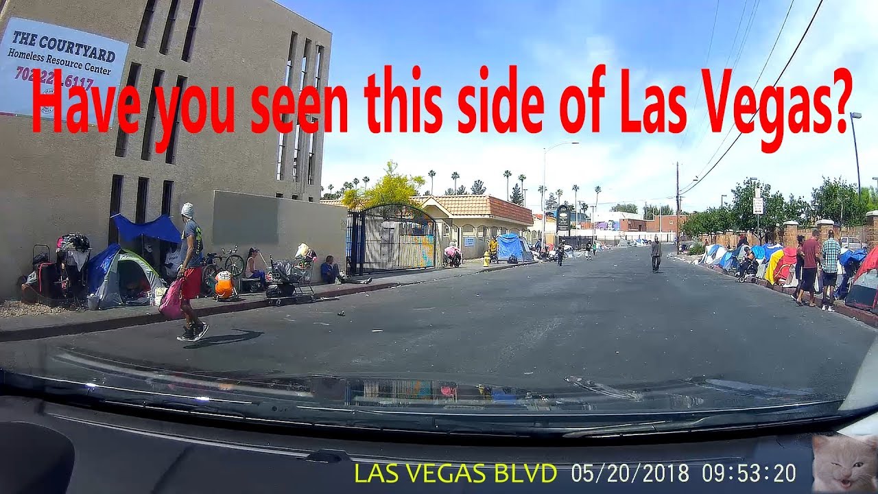 Las Vegas homeless - no tourists in this area downtown