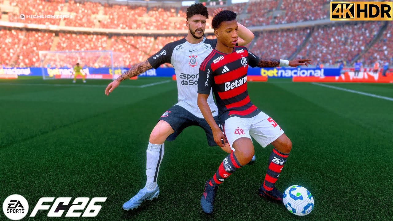 FC 26 - Corinthians vs Flamengo | Gameplay PC [4K60FPS] Ultra Realista | Paquetá vs Depay.