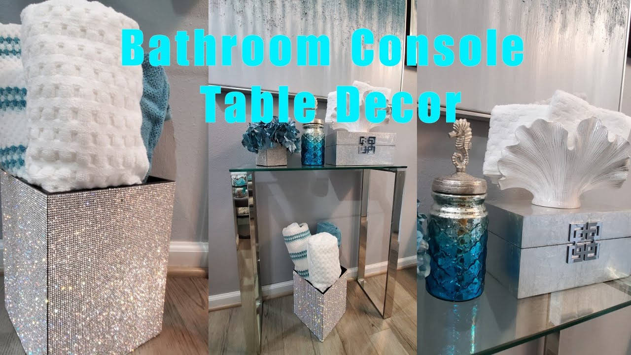 MASTER BATHROOM DECORATE WITH ME | GLAM COASTAL DECOR
