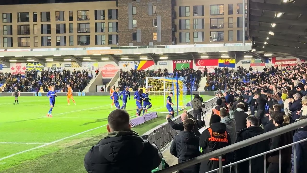 Matty Stevens Penalty goal ! AFC Wimbledon 4-1 Blackpool