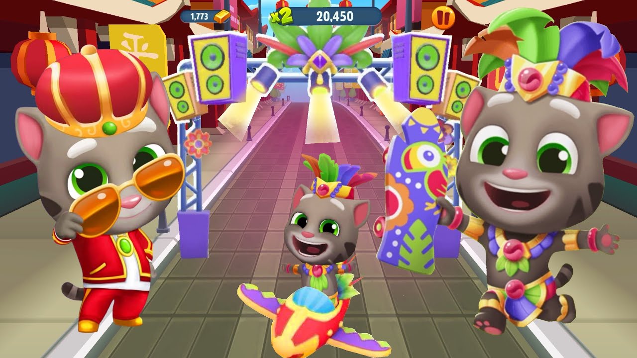 Talking Tom Gold Run - King Tom vs Fiesta Tom // China 2017 vs China 2026 updates 👑🎉🎊