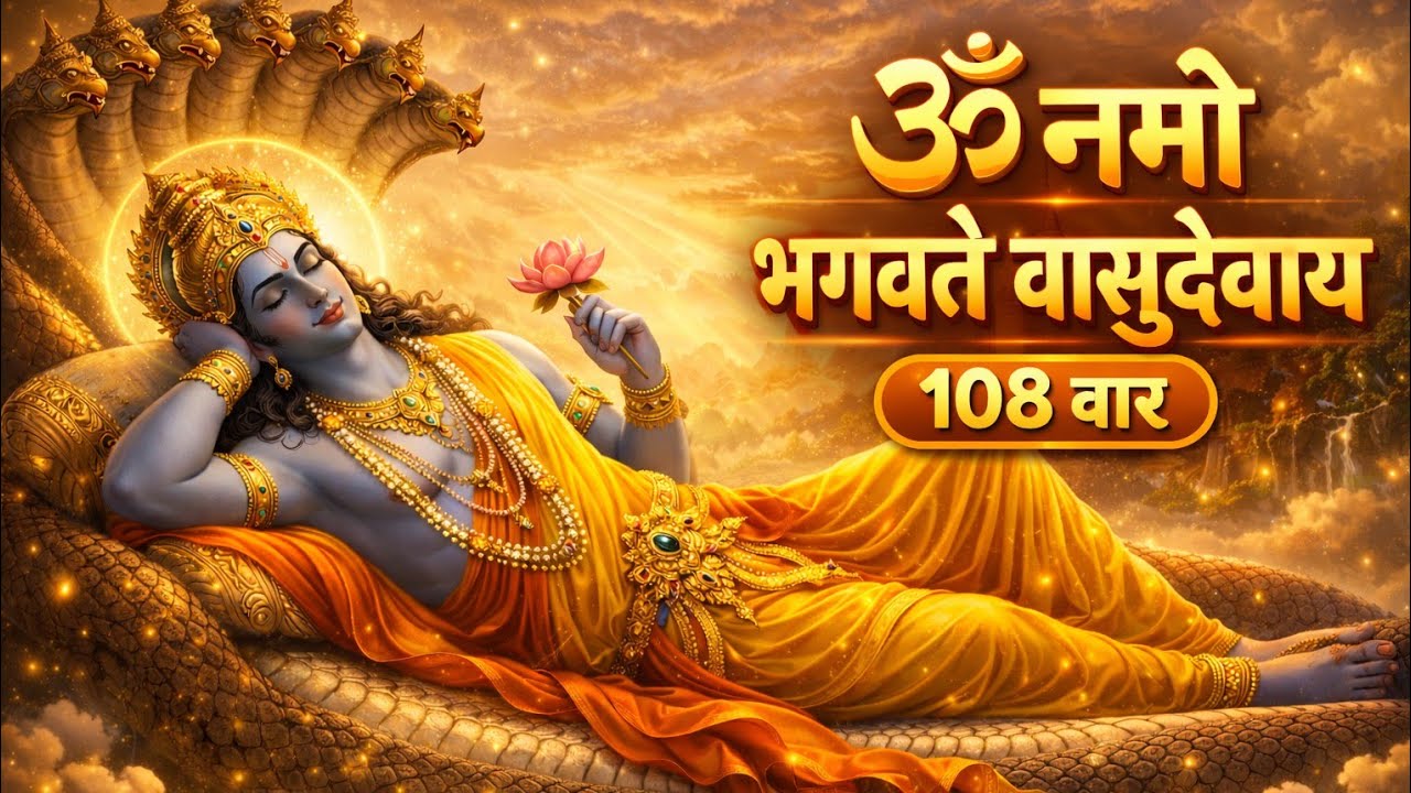 The Divine Shield: Vishnu Mantra for Powerful Protection | Om Namo Bhagavate Vasudevaya (108 Times)
